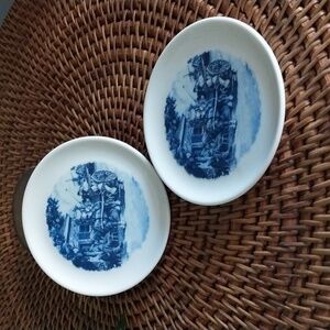 🤑🤑VTG TER STEEGE BV DELFT HOLLAND 4-INCH COLLECTOR PLATES/PIN TRAYS